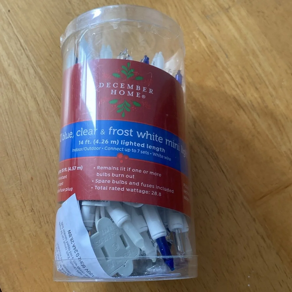 New Blue 70 clear & frost white mini lights Comes with 2 sets shown in picture
